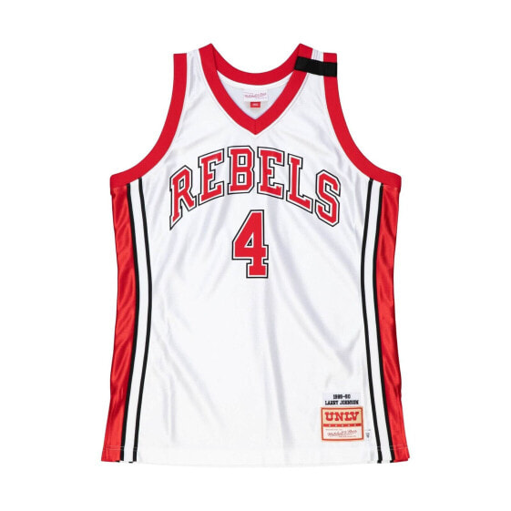 MITCHELL & NESS NCAA WHITE JERSEY UNLV RUNNIN REBELS 1989 LARRY JOHNSON