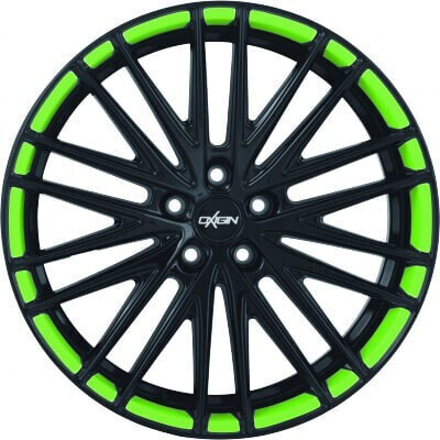 Колесный диск литой Oxigin 19 Oxspoke black foil neon green 8.5x19 ET42 - LK5/114.3 ML72.6