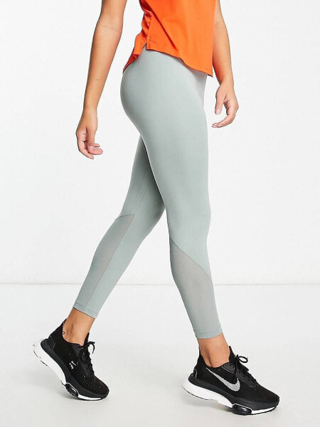 Nike One Training dri fit high rise 7/8 leggings in mica green