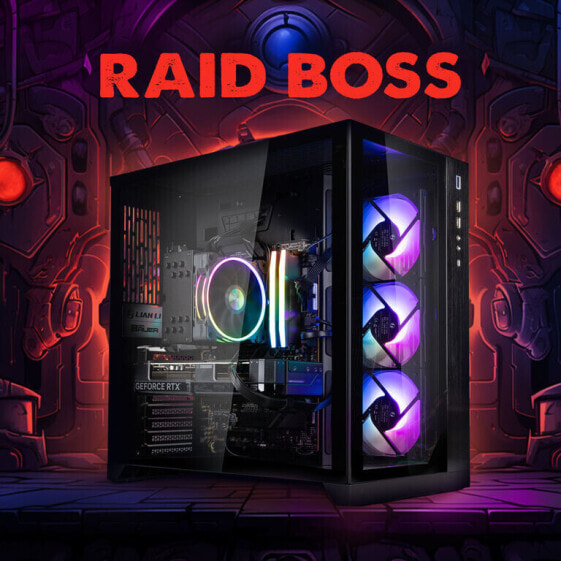 Gaming-PC Raid Boss, AMD Ryzen 7 7800X3D, NVIDIA GeForce RTX 4070 - Fertig-PC