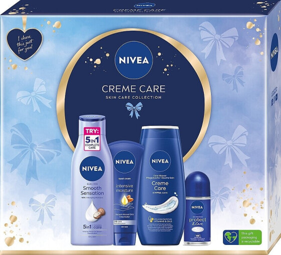 NIVEA Creme Care (Handcreme 100ml + Duschgel 250ml + Deo Roll-on 50ml + Körpermilch 250ml)