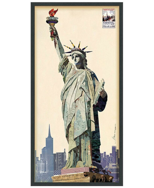 'Lady Liberty' Dimensional Collage Wall Art - 25'' x 48''