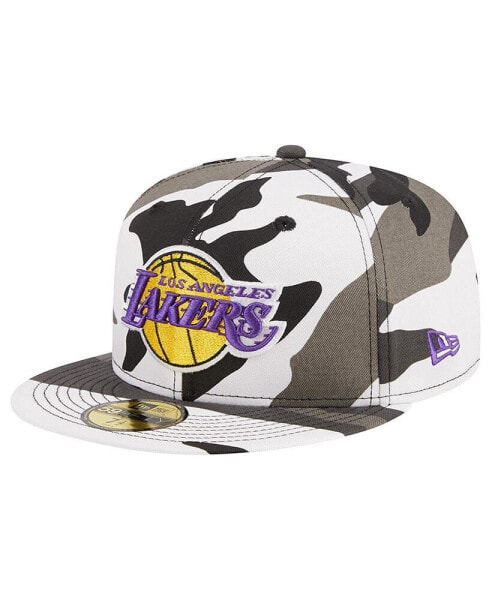 Men's Los Angeles Lakers Snow Camo 59FIFTY Fitted Hat