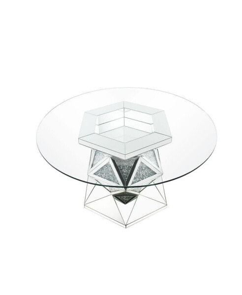 Nora lie Dining Table, Mirrored & Faux Diamonds