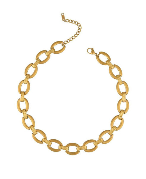 18k Gold Plated Stainless Steel Vintage-like Necklace