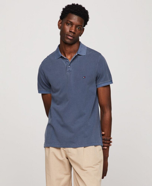 Men's Short Sleeve Garment-Dyed Polo Shirt