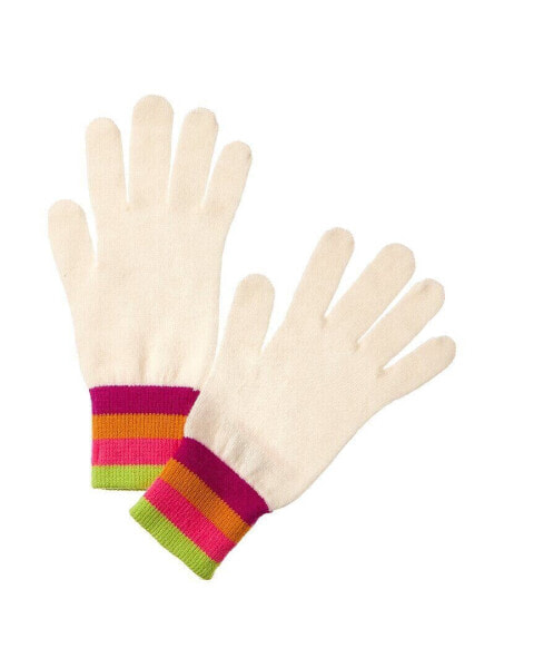 Scott & Scott London Stripe Cashmere Gloves Women's
