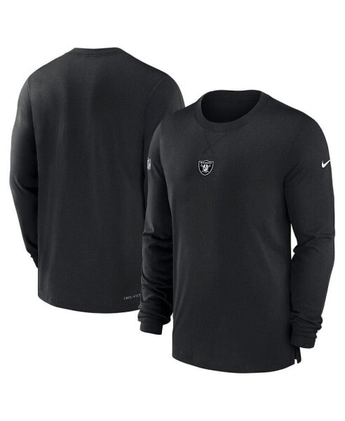 Men's Black Las Vegas Raiders 2023 Sideline Performance Long Sleeve T-shirt