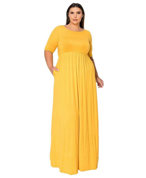 Plus Size Eva Pocket Maxi Dress