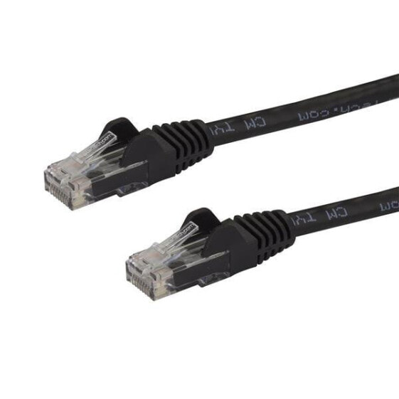 StarTech.com 3m CAT6 Ethernet Cable - Black CAT 6 Gigabit Ethernet Wire -650MHz 100W PoE RJ45 UTP Network/Patch Cord Snagless w/Strain Relief Fluke Tested/Wiring is UL Certified/TIA - 3 m - Cat6 - U/UTP (UTP) - RJ-45 - RJ-45