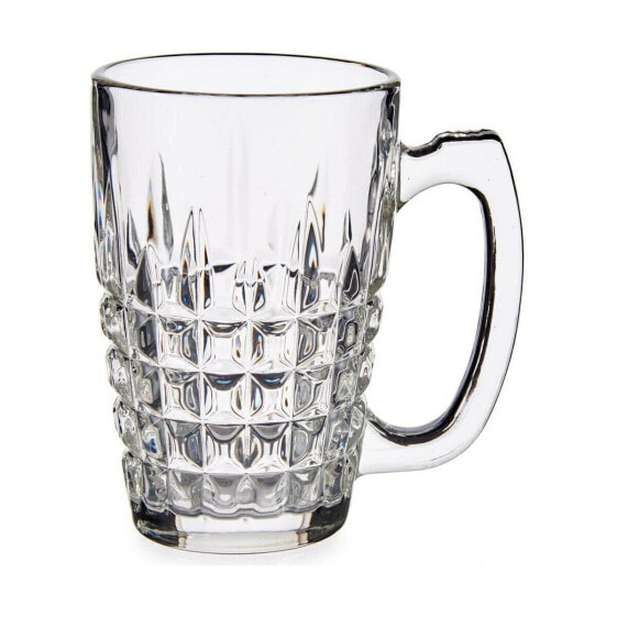 Кружка Mug квадраты Прозрачный Cтекло 340 ml