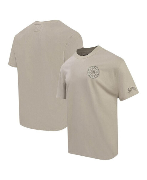 Men's Tan Seattle Mariners Neutral Drop Shoulder T-shirt