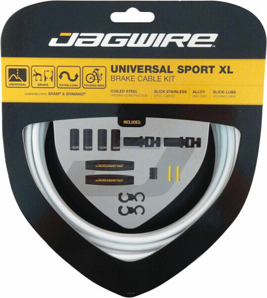 Тормозной комплект велосипедный Jagwire Universal Sport XL, белый