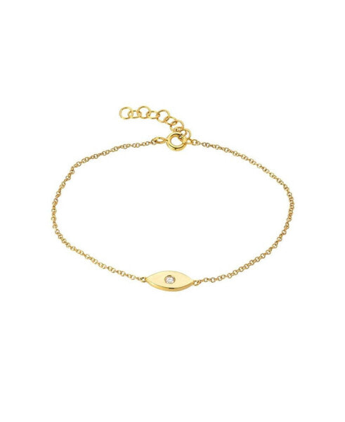 Браслет Zoe Lev 14K Gold Diamond Evil Eye