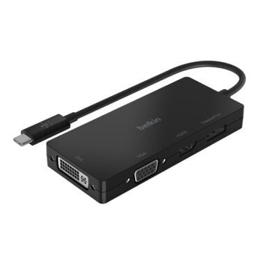 Конвертер Belkin AVC003BTBK - проводной - USB 3.2 Gen 1 (3.1 Gen 1) Type-C - черный - 3840 x 2160 пикселей - DVI - DisplayPort - HDMI - VGA - Apple