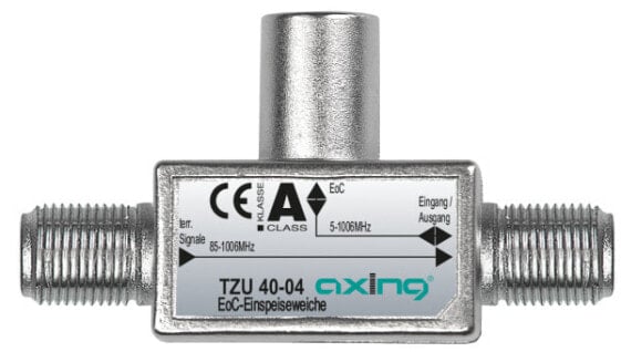 axing TZU 40-04 - Kabelsplitter - 2 - 1006 MHz - Metallisch - 15 dB - F - 55 mm