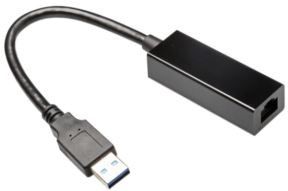 Разъем Gembird NIC-U3-02 USB Ethernet 1000 Mbit/s, черный