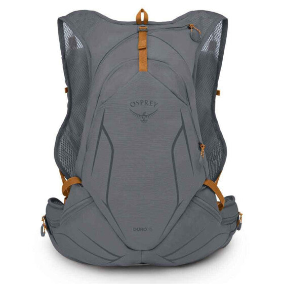 Рюкзак походный Osprey Duro 15 с системой гидратации, Цвет: Фантомный Серый/Карамельный Оранжевый