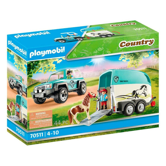 PLAYMOBIL Car With Trailer For Pony