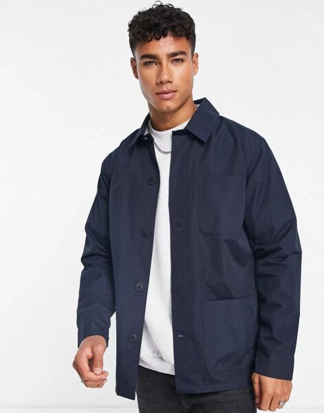 French Connection lined utility jacket in navy