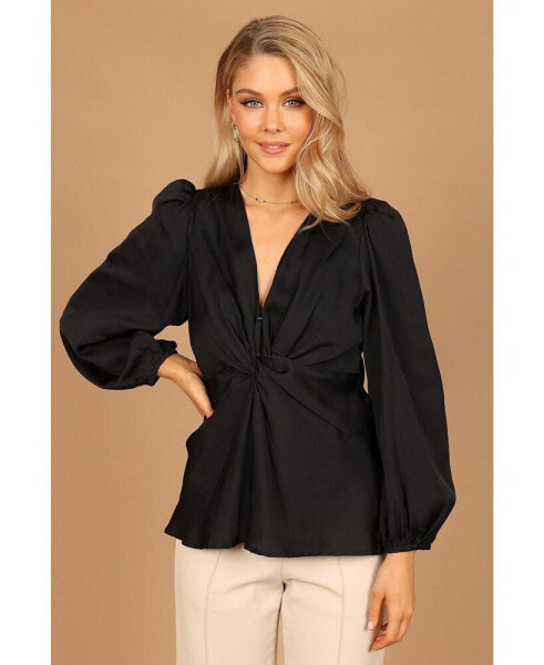 Women's Karina V Neck Satin Top