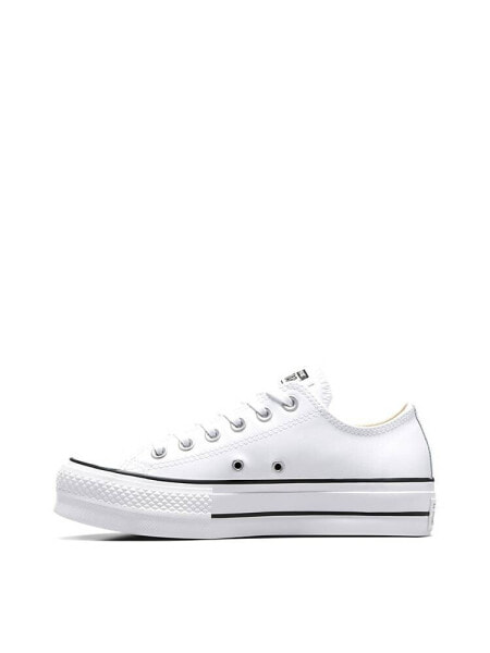 Converse Chuck Taylor All Star leather Lift Ox trainers in white