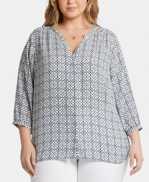 Plus Size Pintuck Blouse