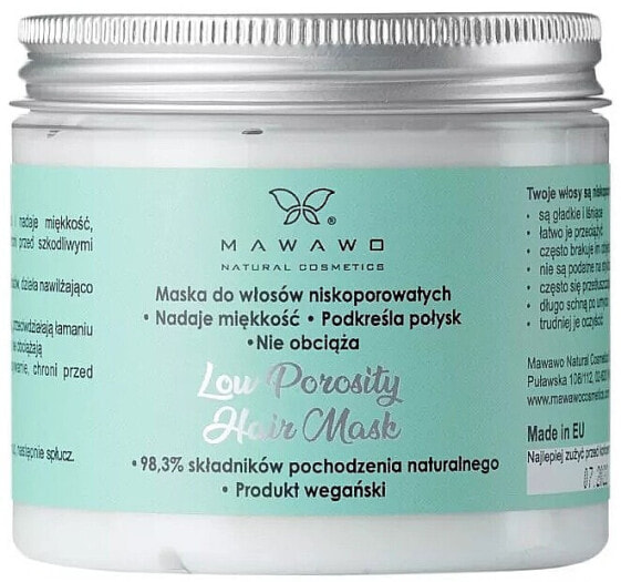 Maske für Haare mit geringer Porosität