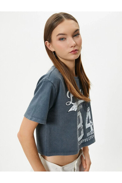 Футболка Koton College Crop Tee