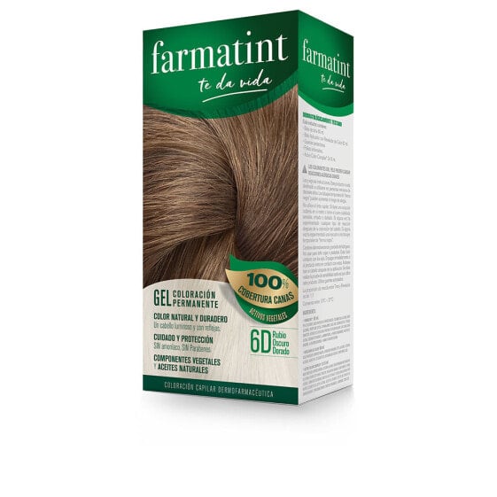 Farmatint	Permanent Coloring Gel No. 6d Перманентная краска для волос на растительной основе и маслах без аммиака,оттенок темно-русый золотистый