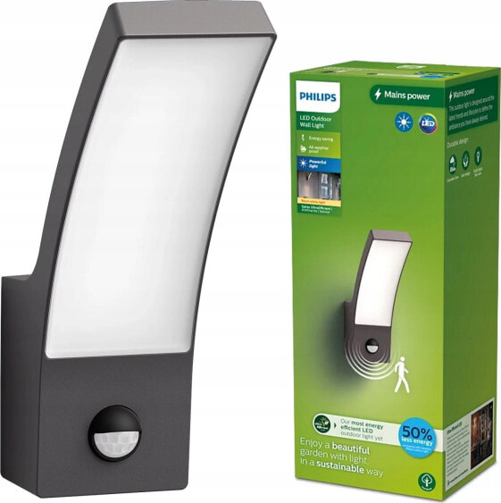 Kinkiet Signify Philips Outdoor A-Label Splay Wand UE IR 3.8W 27K anth