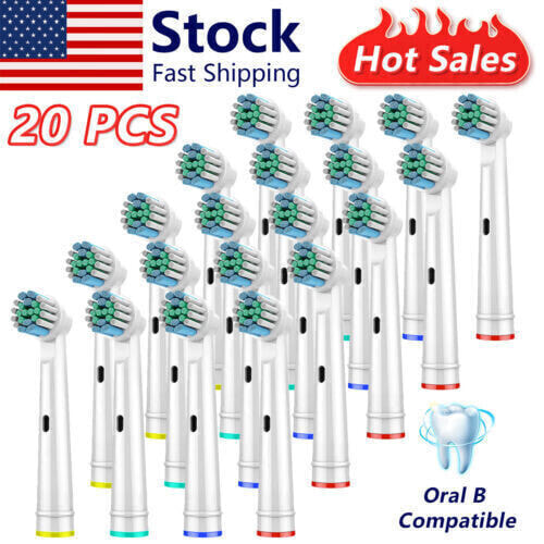 20 PCS Precision Electric Toothbrush Replacement Fit For Oral B Braun Brush Head