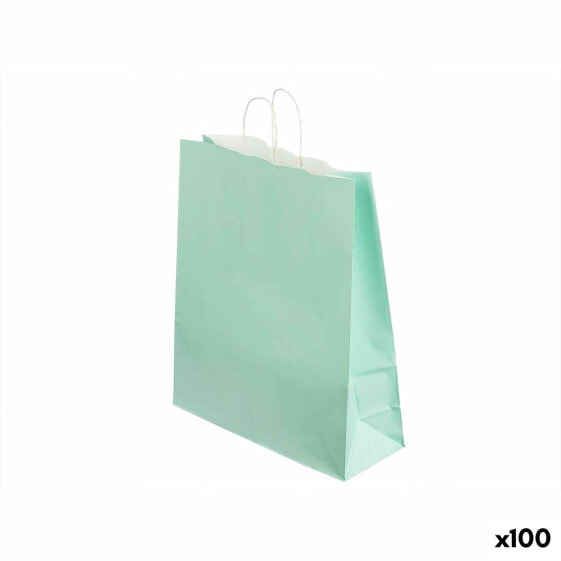 Бумажный пакет зеленый Pincello 32 X 12 X 50 cm (100 штук)