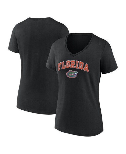 Women's Black Florida Gators Evergreen Campus V-Neck T-shirt