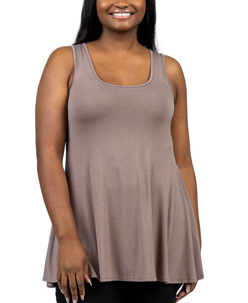 Plus Size Sleeveless Tunic Tank Top