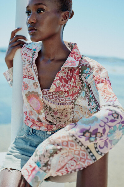 PATCHWORK PRINT SHIRT