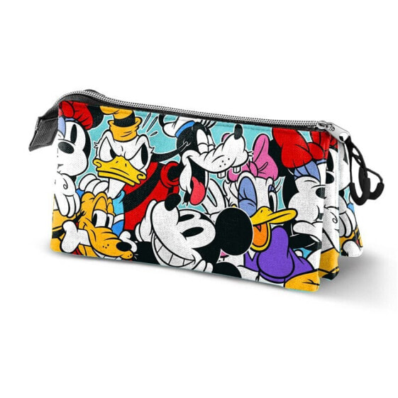 DISNEY Mickey Mouse Squares Triple Fan 2.0 Pencil Case