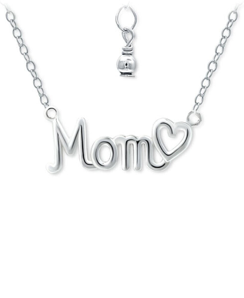 Mom Heart Pendant Necklace, 16" + 2" extender, Created for Macy's