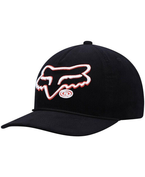 Men's Black Racing Brushed Snapback Hat
