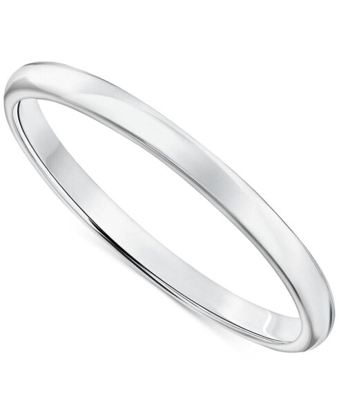 Polished Comfort Fit Wedding Band in Platinum