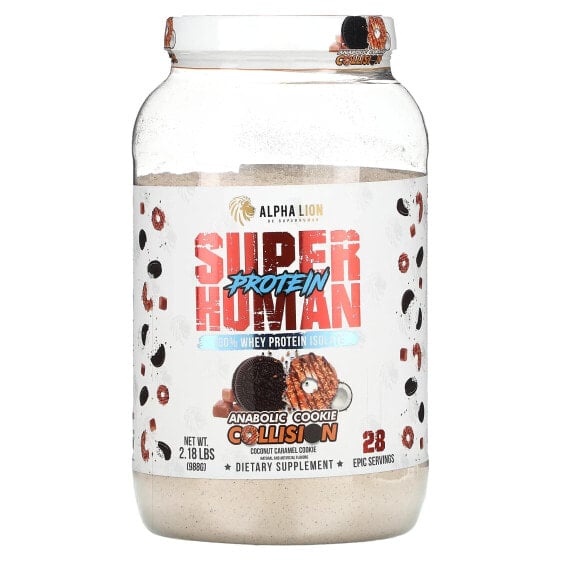 Протеин сывороточный ALPHA LION SuperHuman Cookie Кокосово-карамельный 2.18 lbs (988 г)