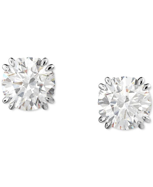 Silver-Tone Constella Crystal Stud Earrings