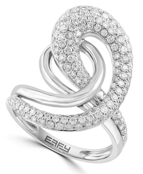 EFFY® Diamond Sculptural Ring (1-1/6 ct. t.w.) in 14k White Gold