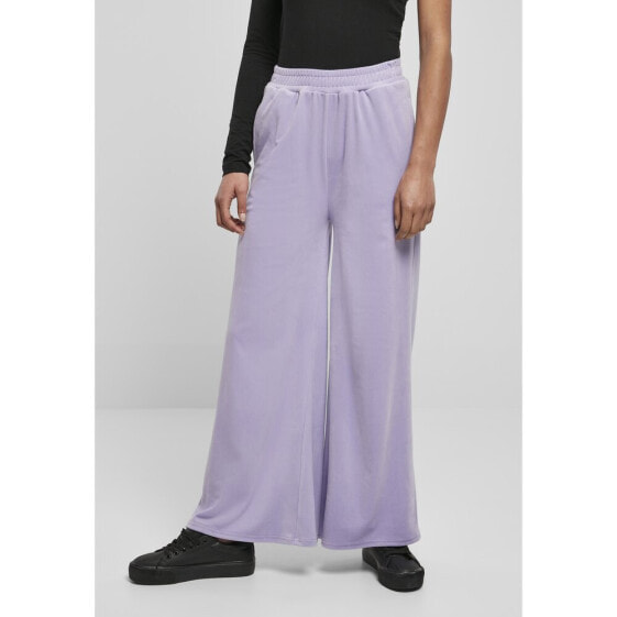 URBAN CLASSICS High Waist Straight Velvet pants
