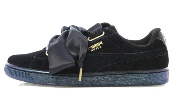 Puma Suede Heart Satin Black Sneakers