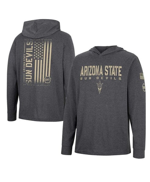 Men's Charcoal Arizona State Sun Devils Team OHT Military-Inspired Appreciation Hoodie Long Sleeve T-shirt