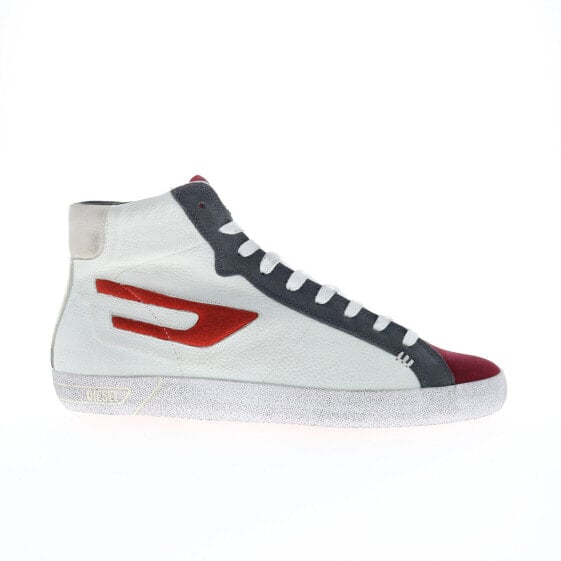 Diesel S-Leroji Mid Mens White Leather Lifestyle Sneakers Shoes