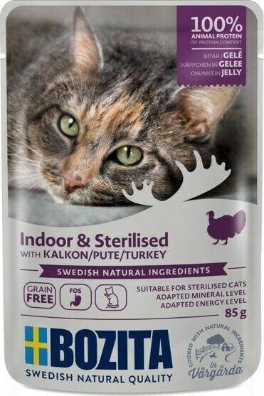 Bozita BOZITA KOT INDOOR and STERILISED INDYK SASZETKA 85G 3643