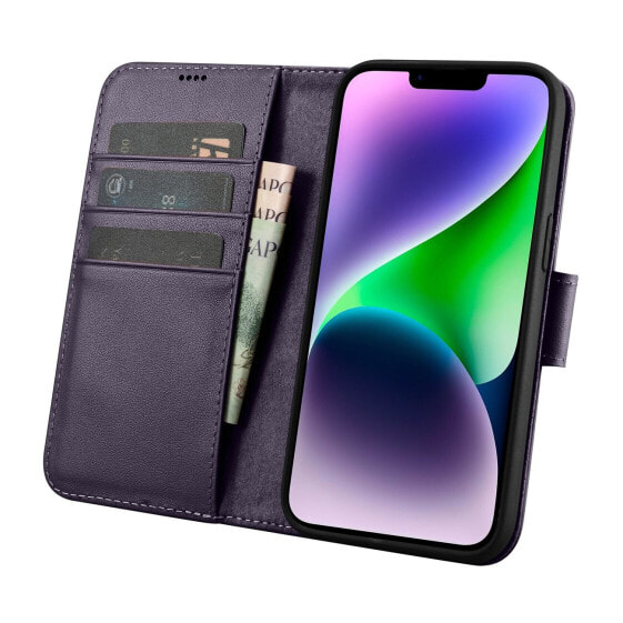 Чехол для смартфона ICARER с карманами iPhone 14 фиолетовый
