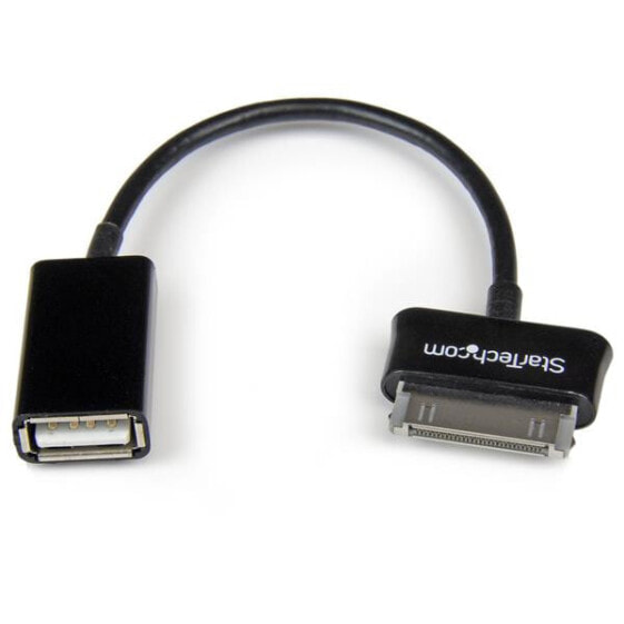 StarTech.com USB OTG Adapter Cable for Samsung Galaxy Tab - Black - Samsung 30p - USB A - 0.1524 m - Male - Female